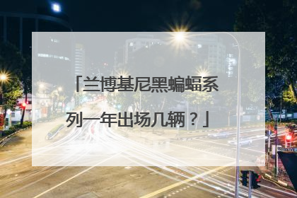 兰博基尼黑蝙蝠系列一年出场几辆？