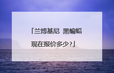 兰博基尼 黑蝙蝠现在报价多少?