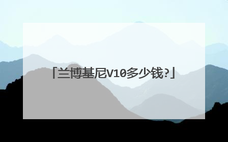 兰博基尼V10多少钱?