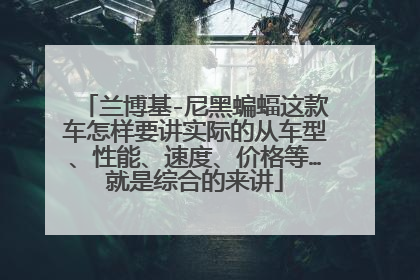 兰博基-尼黑蝙蝠这款车怎样要讲实际的从车型、性能、速度、价格等…就是综合的来讲