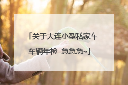 关于大连小型私家车车辆年检 急急急~