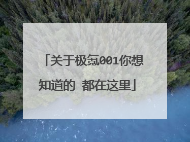 关于极氪001你想知道的 都在这里
