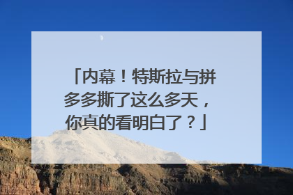 内幕！特斯拉与拼多多撕了这么多天，你真的看明白了？