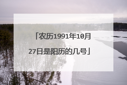 农历1991年10月27日是阳历的几号