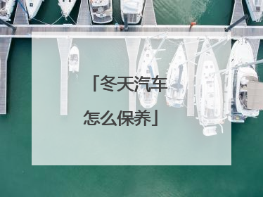 冬天汽车怎么保养