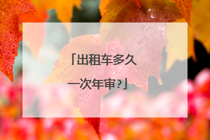 出租车多久一次年审?