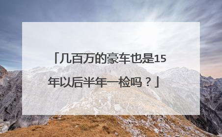 几百万的豪车也是15年以后半年一检吗？