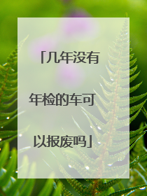 几年没有年检的车可以报废吗