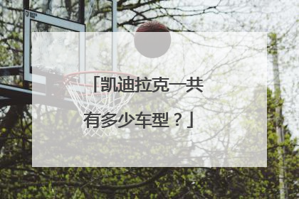 凯迪拉克一共有多少车型？