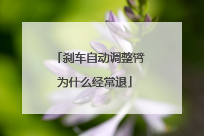刹车自动调整臂为什么经常退
