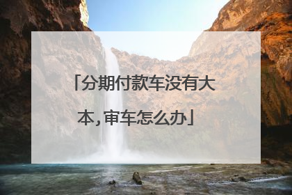 分期付款车没有大本,审车怎么办