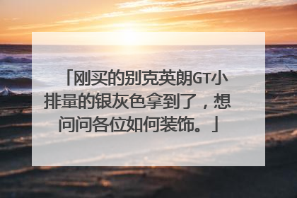 刚买的别克英朗GT小排量的银灰色拿到了，想问问各位如何装饰。