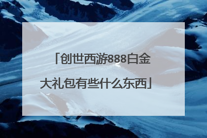 创世西游888白金大礼包有些什么东西