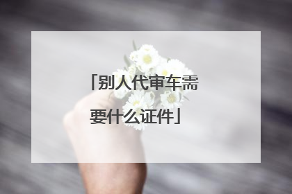 别人代审车需要什么证件