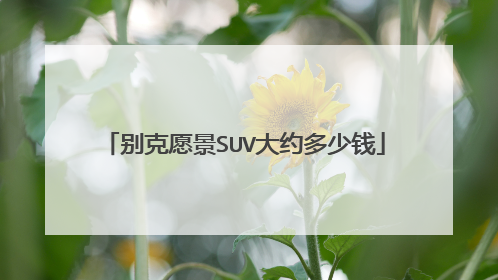 别克愿景SUV大约多少钱