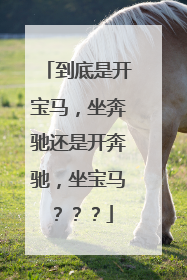 到底是开宝马，坐奔驰还是开奔驰，坐宝马？？？