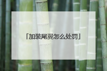 加装尾翼怎么处罚