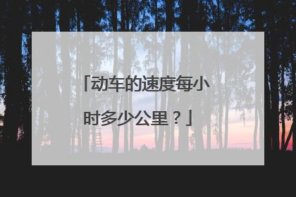 动车的速度每小时多少公里？