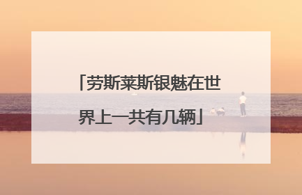 劳斯莱斯银魅在世界上一共有几辆