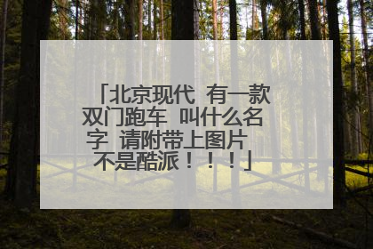北京现代 有一款双门跑车 叫什么名字 请附带上图片 不是酷派！！！
