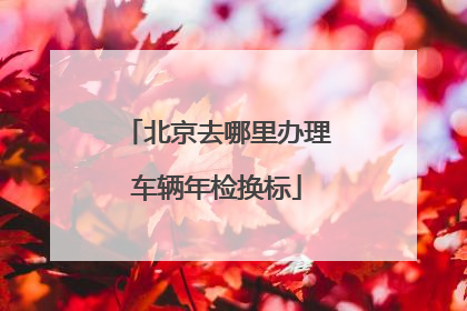 北京去哪里办理车辆年检换标