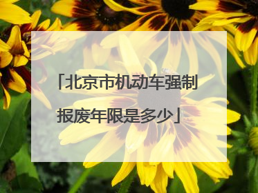 北京市机动车强制报废年限是多少