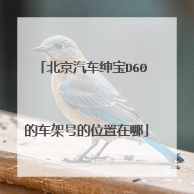 北京汽车绅宝D60的车架号的位置在哪