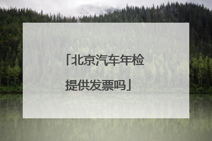 北京汽车年检提供发票吗