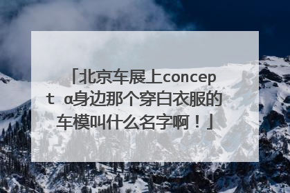 北京车展上concept α身边那个穿白衣服的车模叫什么名字啊！