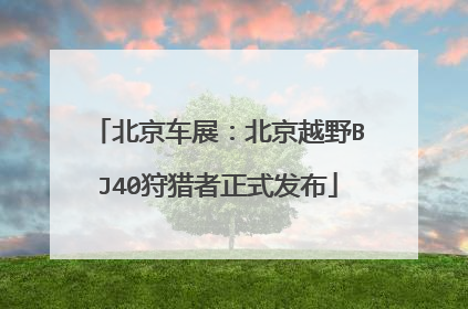 北京车展：北京越野BJ40狩猎者正式发布