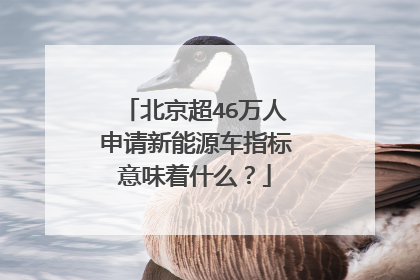 北京超46万人申请新能源车指标意味着什么？