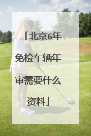 北京6年免检车辆年审需要什么资料