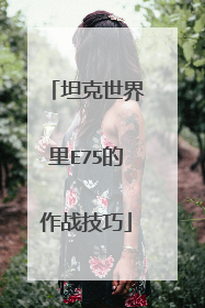 坦克世界里E75的作战技巧