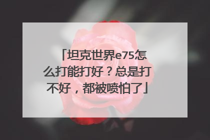 坦克世界e75怎么打能打好？总是打不好，都被喷怕了