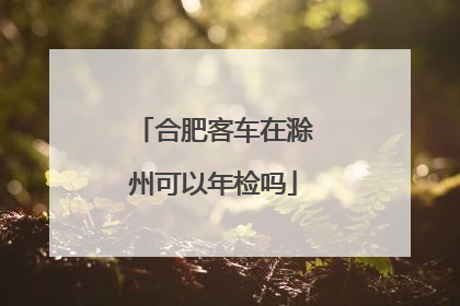 合肥客车在滁州可以年检吗