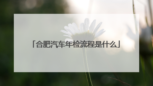 合肥汽车年检流程是什么