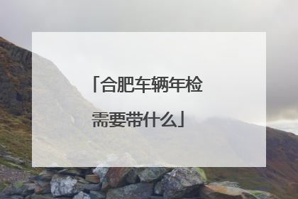 合肥车辆年检需要带什么
