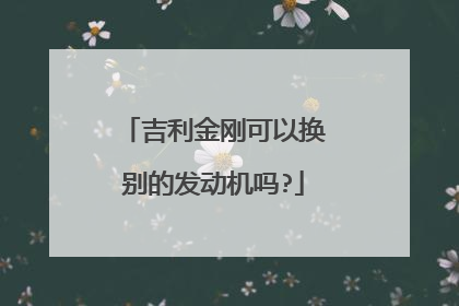 吉利金刚可以换别的发动机吗?