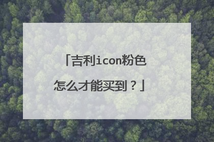 吉利icon粉色怎么才能买到？