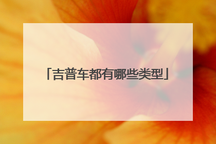 吉普车都有哪些类型