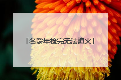 名爵年检完无法熄火
