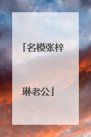 名模张梓琳老公