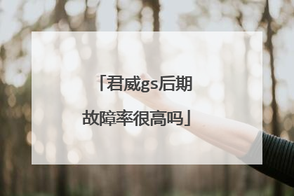 君威gs后期故障率很高吗