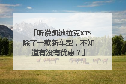 听说凯迪拉克XTS除了一款新车型，不知道有没有优惠？