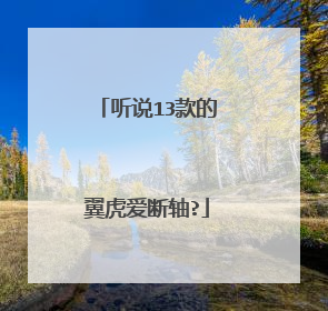 听说13款的翼虎爱断轴?