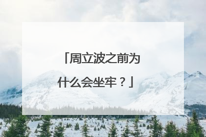 周立波之前为什么会坐牢？