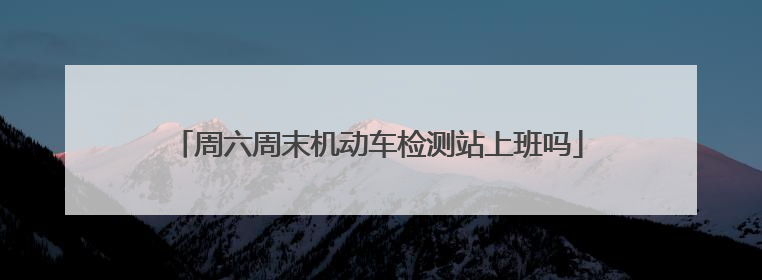 周六周末机动车检测站上班吗
