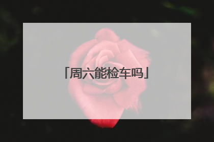 周六能检车吗
