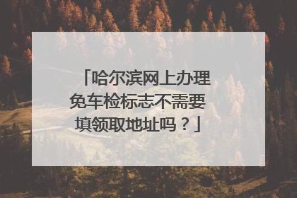 哈尔滨网上办理免车检标志不需要填领取地址吗？