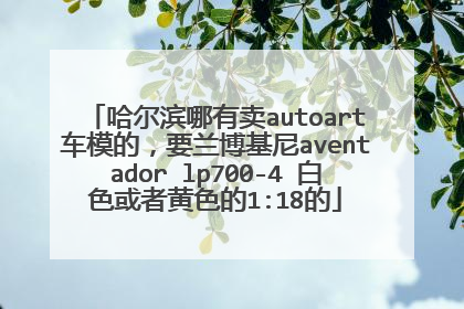 哈尔滨哪有卖autoart车模的，要兰博基尼aventador lp700-4 白色或者黄色的1:18的